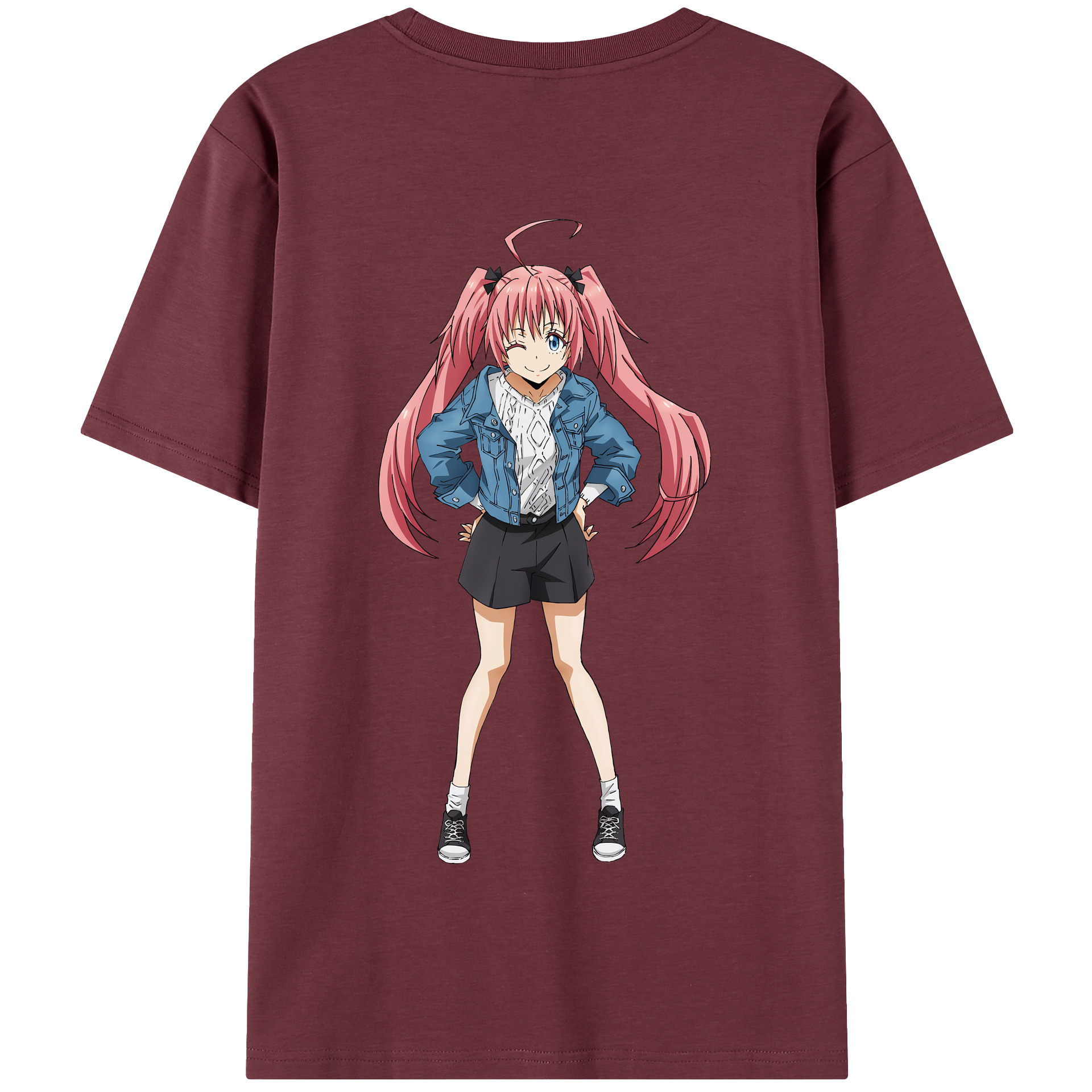 （画像用） 転スラ Regarding Reincarnated to Slime 綿100％半袖Tシャツ（背面プリント）